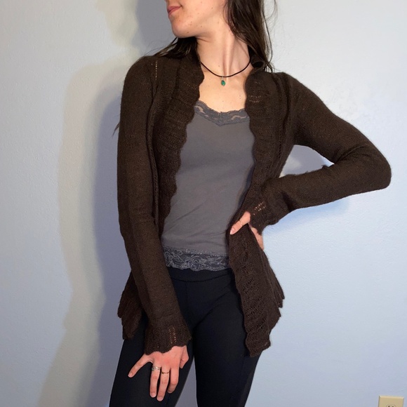 Brown Knit Cardigan - Picture 3 of 8